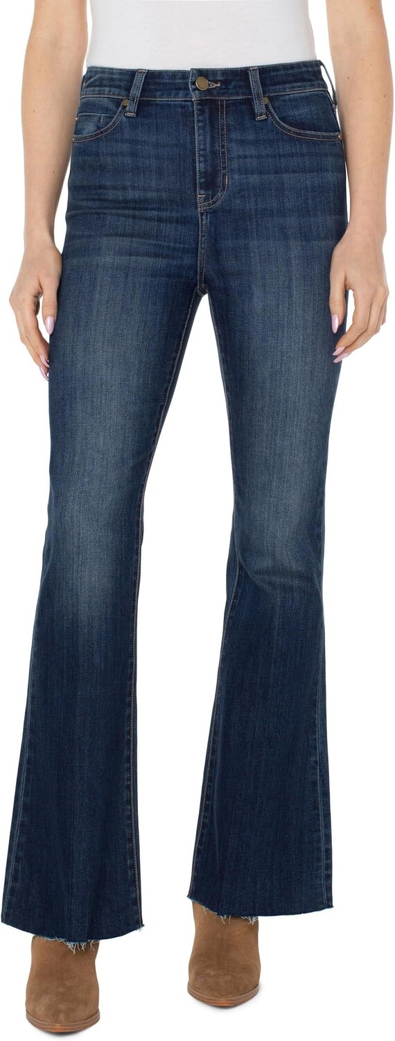 

Джинсы Hannah High Super Flare with Fray Hem Liverpool Los Angeles, цвет Bluffwood