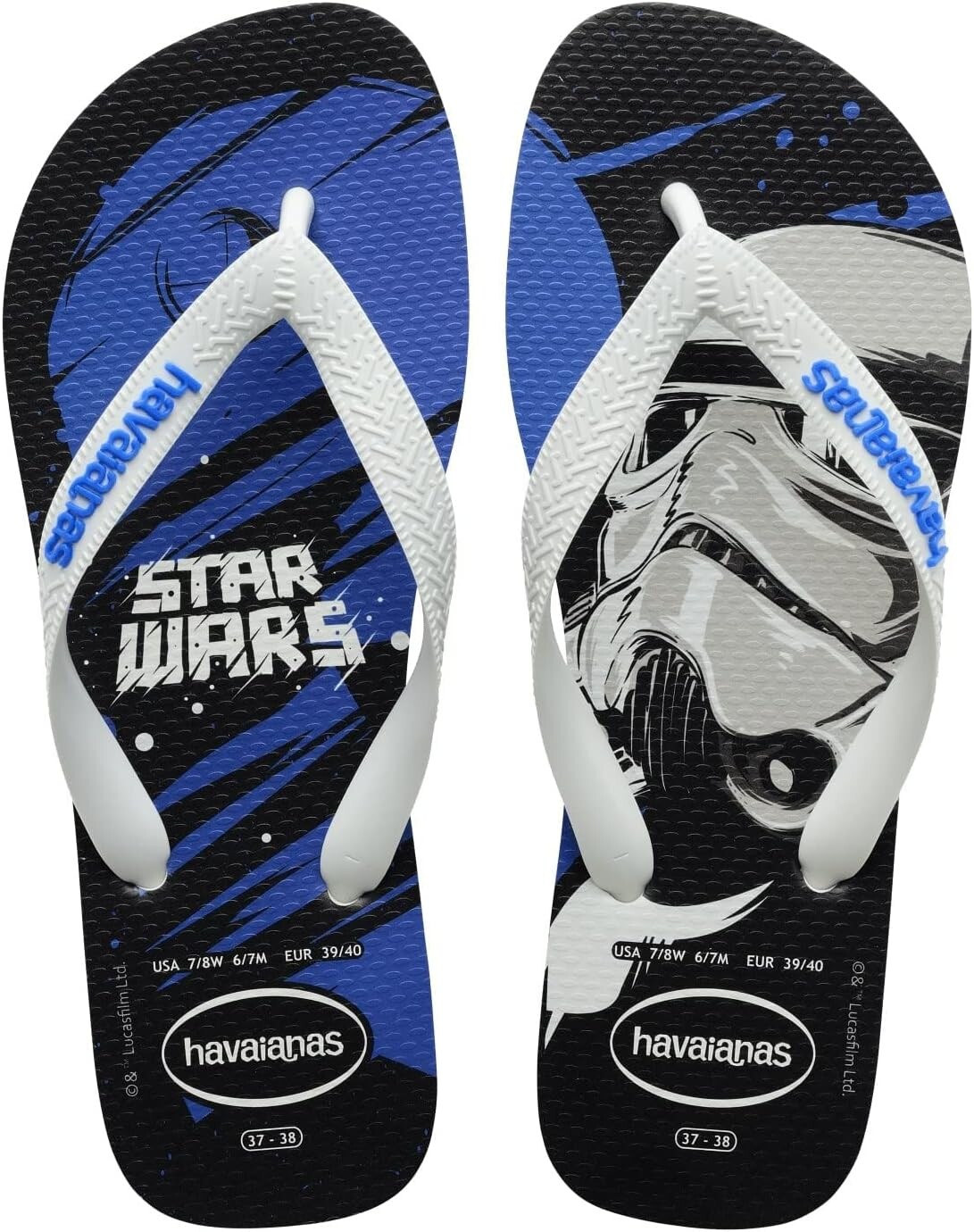 

Шлепанцы Star Wars Flip Flop Sandal Havaianas, цвет White/Star Blue/White