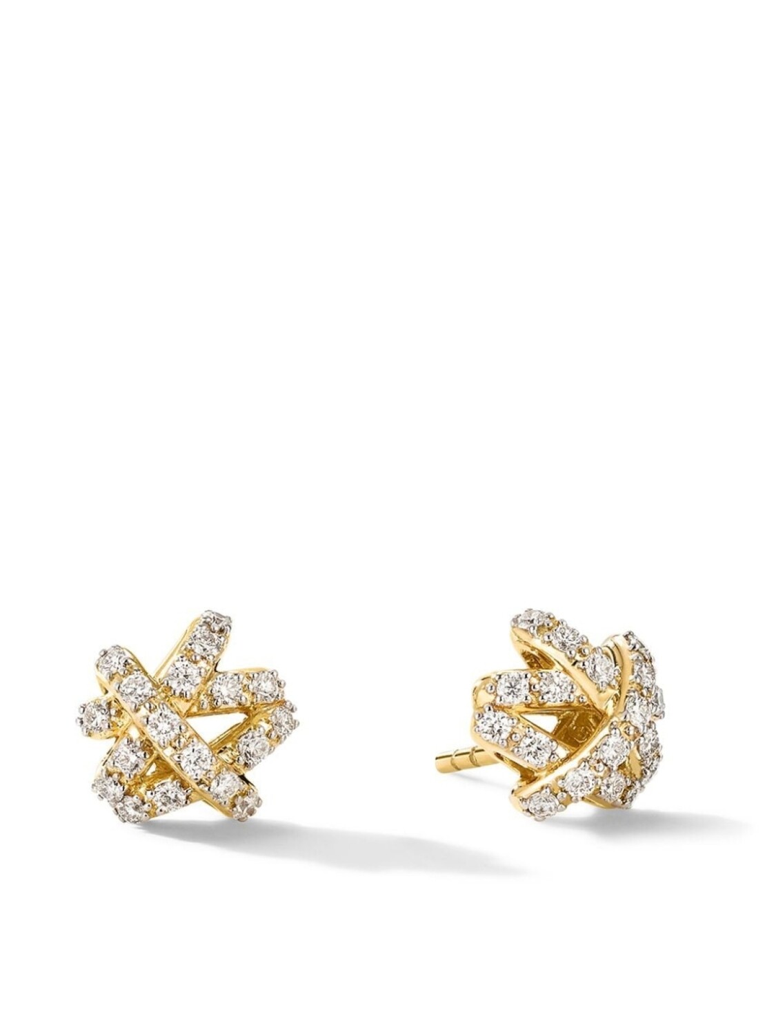 

Серьги Crossover из желтого золота с бриллиантами David Yurman, золотой