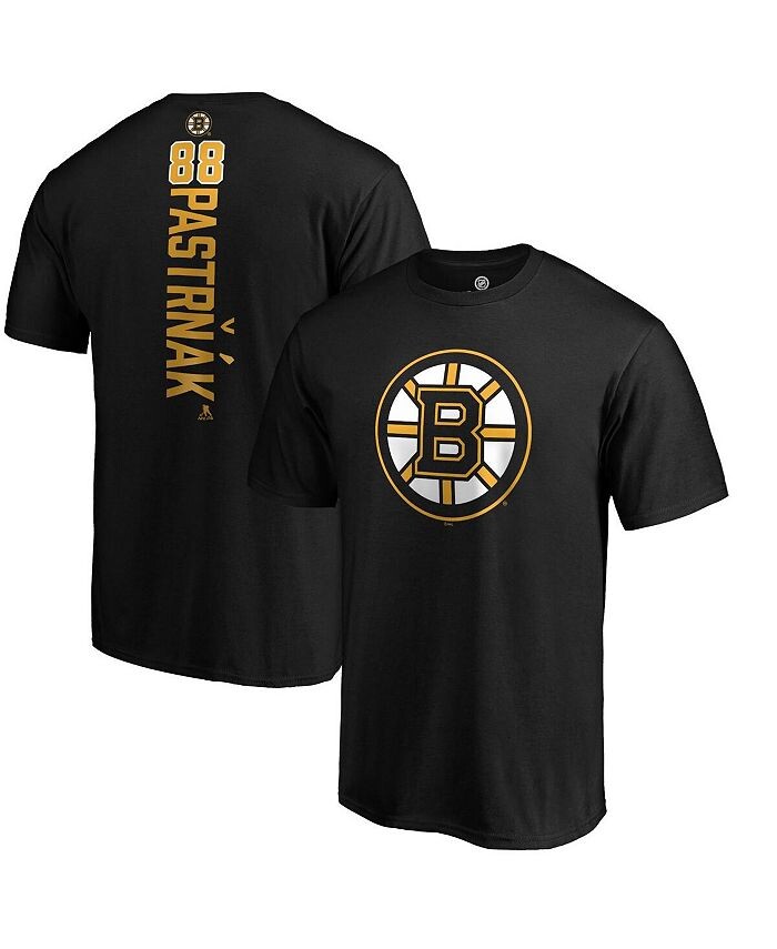 

Мужская черная футболка с логотипом David Pastrnak Boston Bruins Playmaker Fanatics, черный