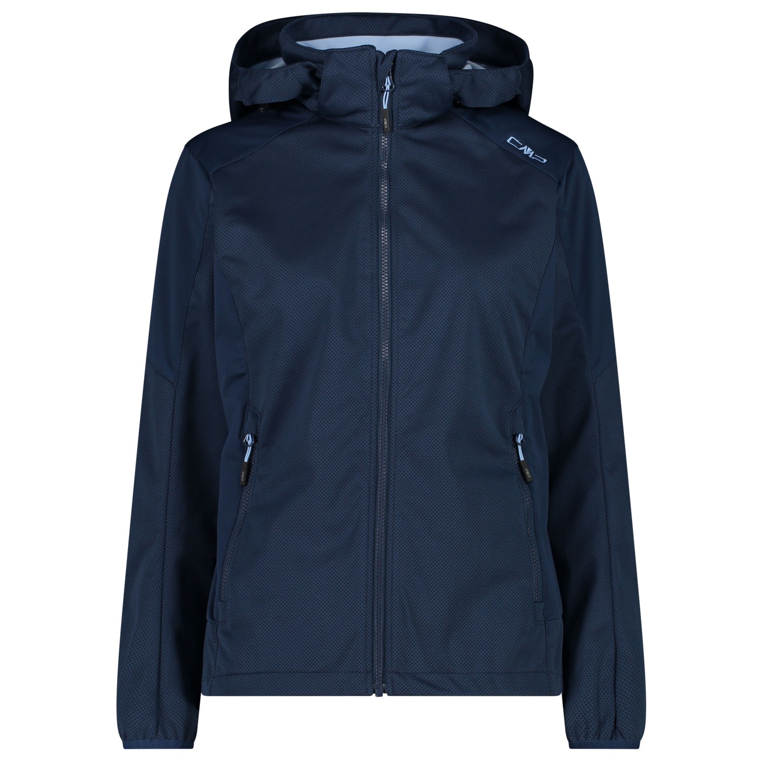 Куртка из софтшелла Cmp Women's Jacquard Softshell Zip Hood, синий двойная куртка cmp jacket zip hood detachable inner taslan цвет nero