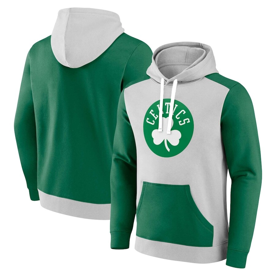 

Пуловер с капюшоном Fanatics Branded Boston Celtics, серый