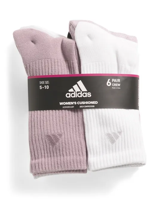 

6 пар спортивных носков с мягкой подкладкой Adidas, цвет Fig