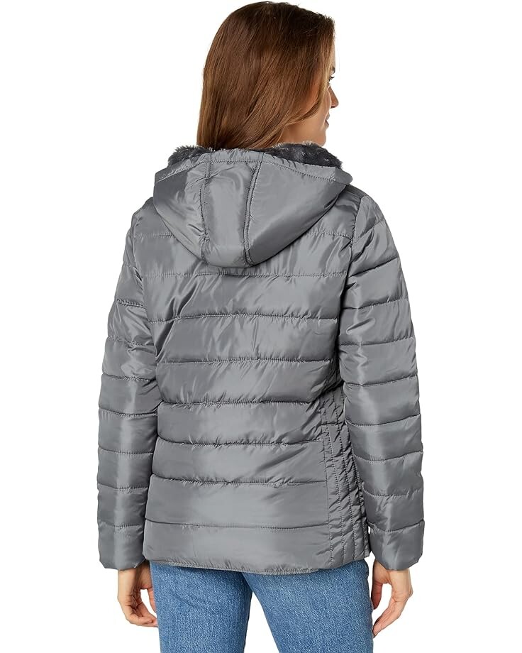 

Куртка U.S. POLO ASSN. Cozy Faux Fur Lined Hooded Puffer Jacket, цвет Trade Winds