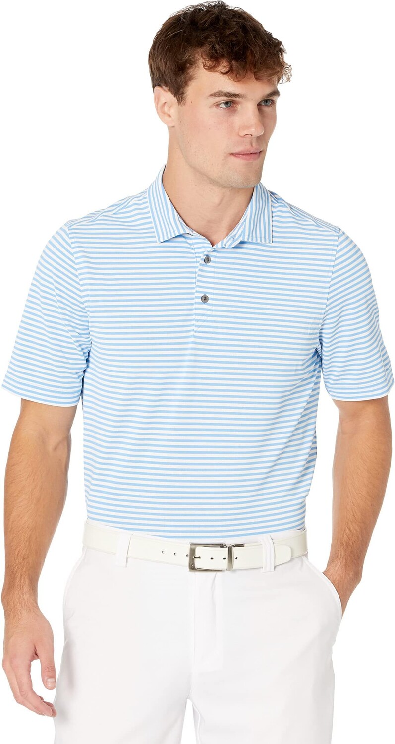

Рубашка-поло Virtue Eco Pique Stripe Recycled Polo Cutter & Buck, цвет Atlas