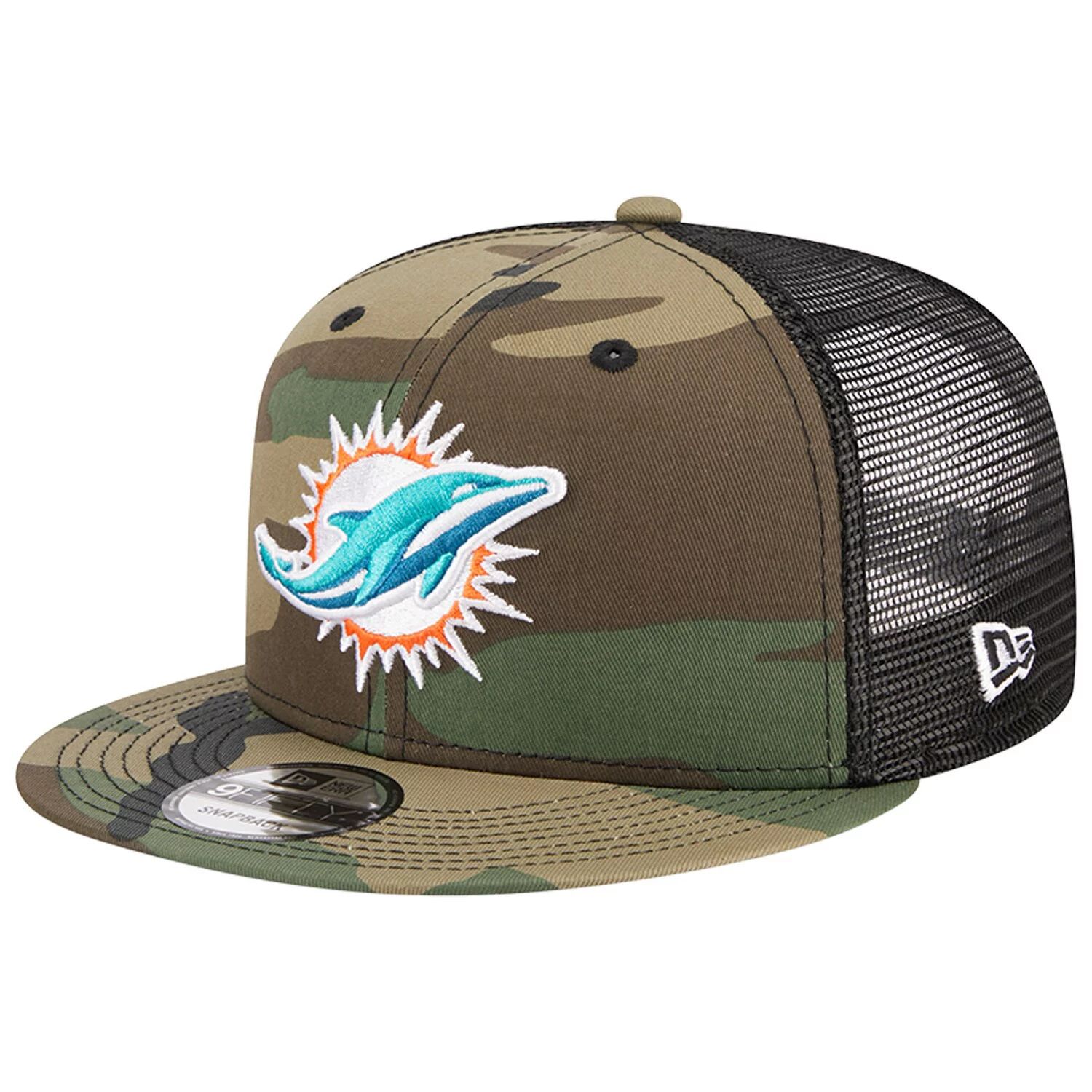 

Мужская кепка New Era Camo Miami Dolphins Main Trucker 9FIFTY Snapback