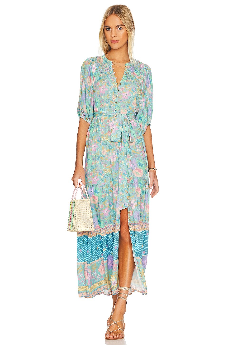 

Платье SPELL Hibiscus Lane Button Through Gown, цвет Lagoon