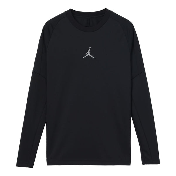 Футболка Air Jordan DRI-FIT Logo Printing Round Neck Sports Pullover Long Sleeves Black, черный футболка jordan round neck pullover long sleeves t men s black черный