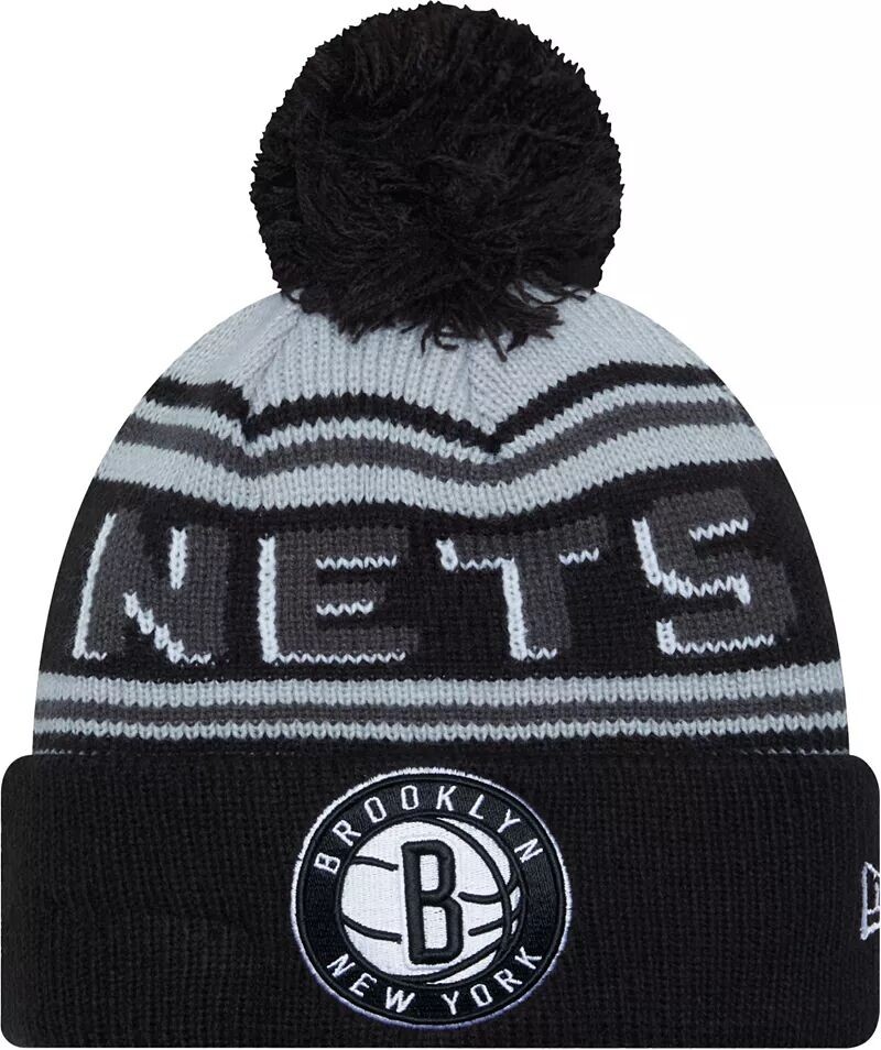 

Черная вязаная шапка New Era для взрослых Brooklyn Nets
