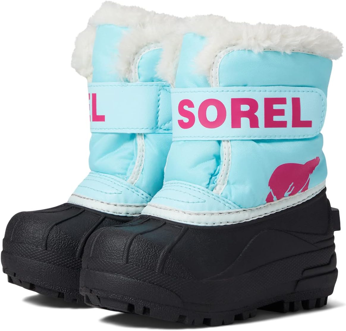Зимние ботинки Snow Commander SOREL, цвет Ocean Surf/Cactus Pink