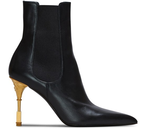 

Кожаные ботильоны Moneta Balmain, темно-серый
