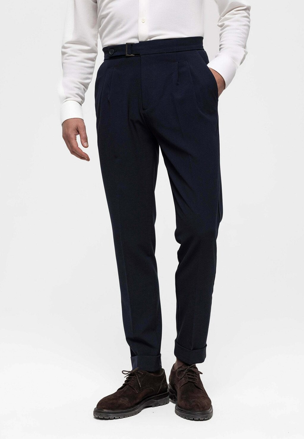 

Брюки High Waist Pleated Jacey Quinn, цвет navy