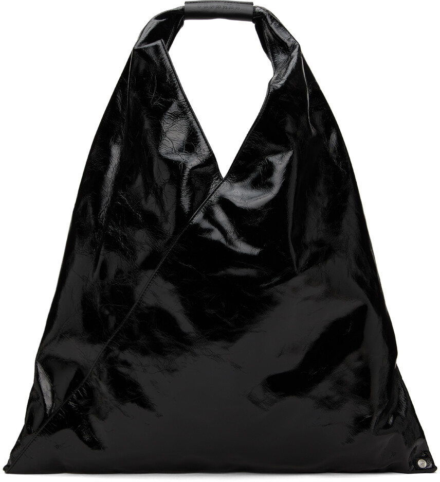 

Черная средняя треугольная сумка-тоут MM6 Maison Margiela
