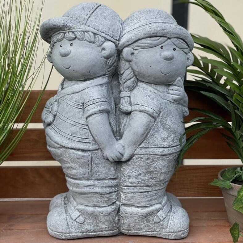 

Stoneandstyle каменная фигурка мальчика и девочки из морозостойкого литого камня
