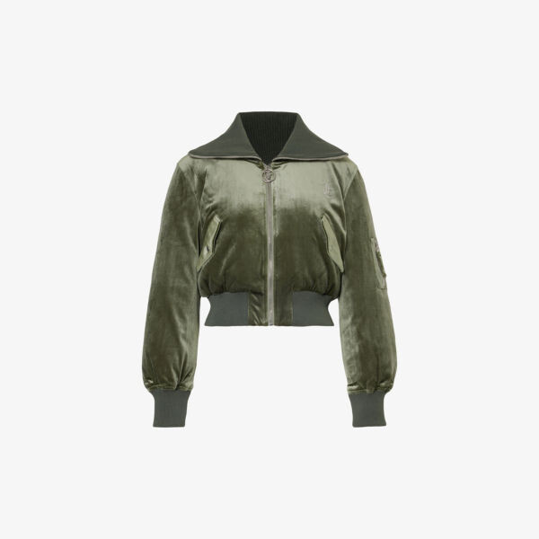 

Велюровый бомбер Rydell, украшенный стразами Juicy Couture, цвет thyme482