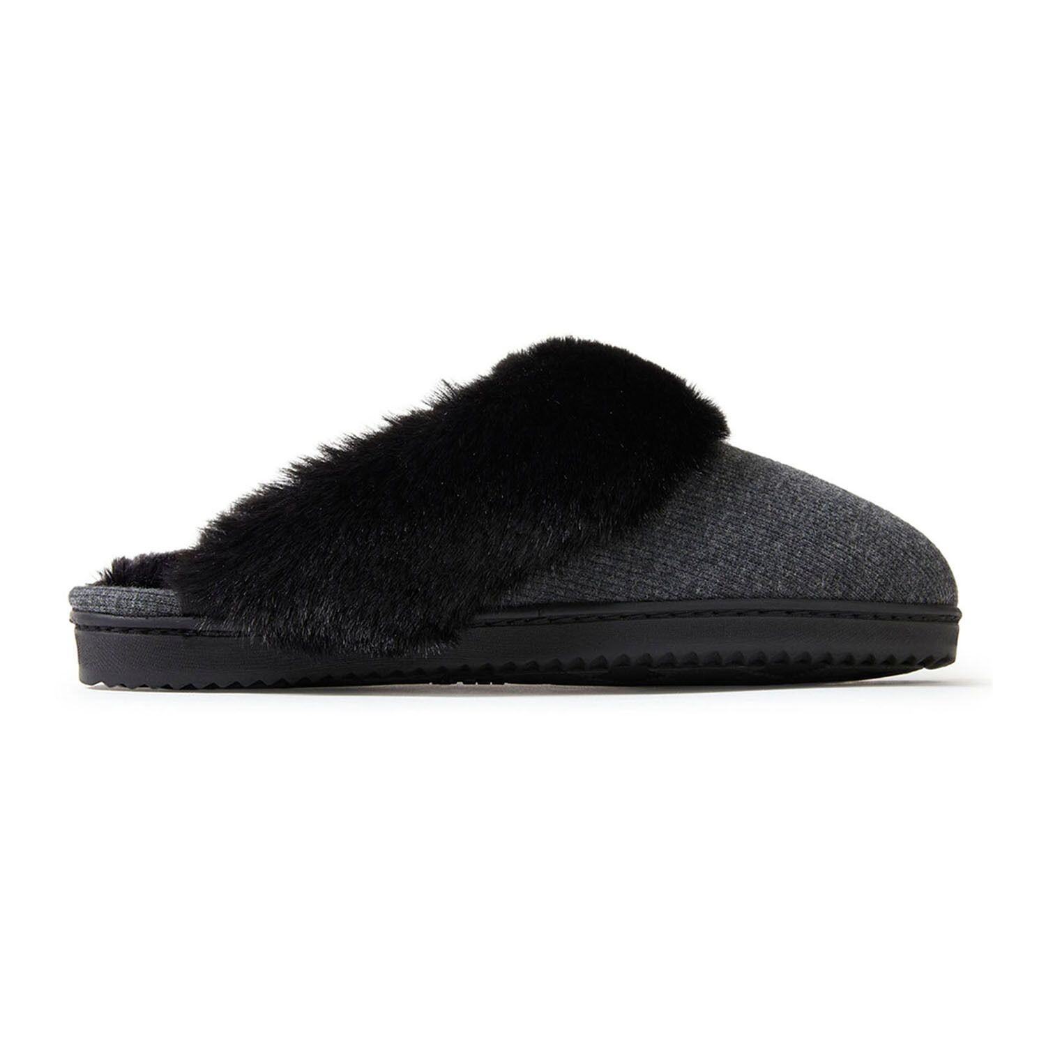 

Dearfoams Женские тапочки вязки в рубчик Dahlia на подкладке из искусственного меха Dearfoams, черный