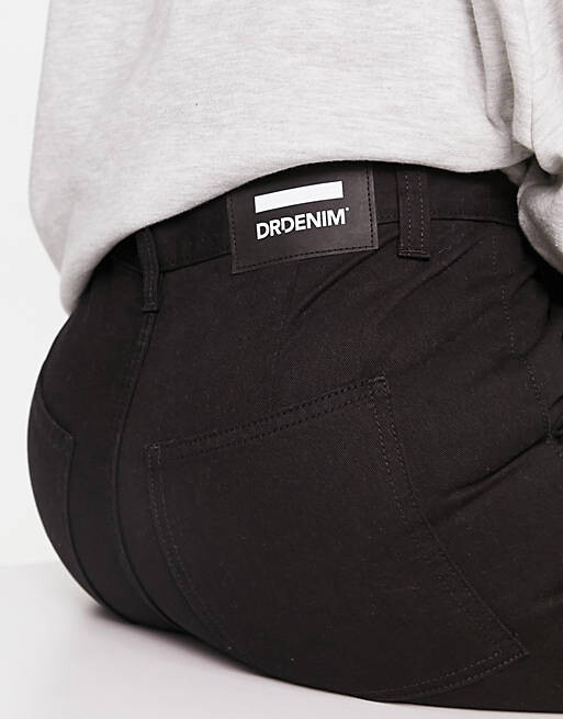 

Черные практичные широкие брюки Dr Denim Echo, Черный