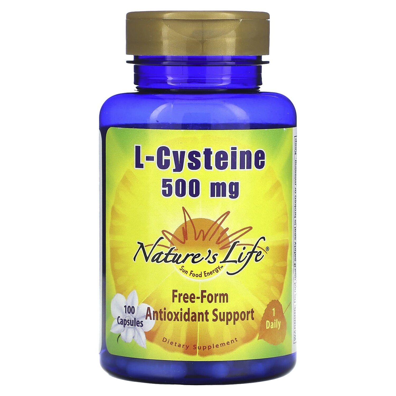 

L-цистеин, 500 мг, 100 капсул, Nature's Life