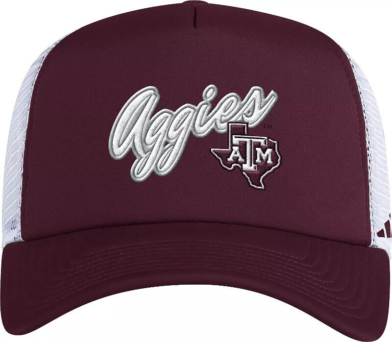 

Мужская кепка Adidas Texas A&M Aggies темно-бордовая из пеноматериала Trucker