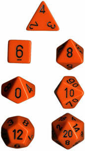 

Аксессуары Chessex Chessex Dice Set: Opaque Orange w/Black (7)