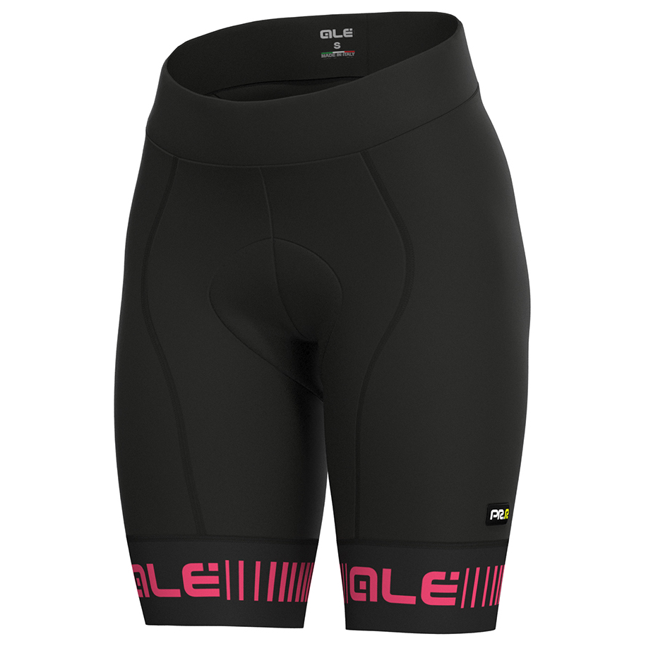 Велосипедные шорты Alé Women's Strada Shorts Graphics, цвет Black/Fluo Pink