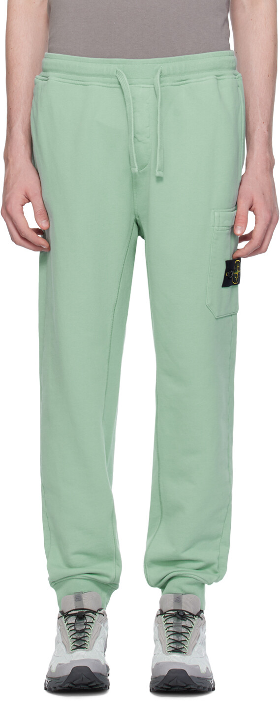 

Зеленые спортивные штаны с нашивками Stone Island, цвет Light green