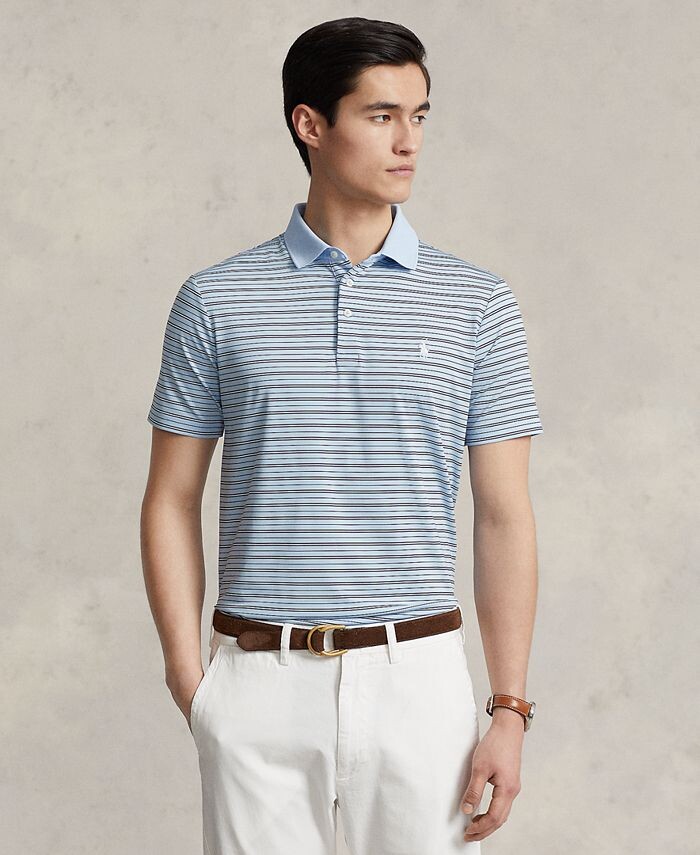 

Мужская рубашка-поло классического кроя Performance Polo Ralph Lauren, синий