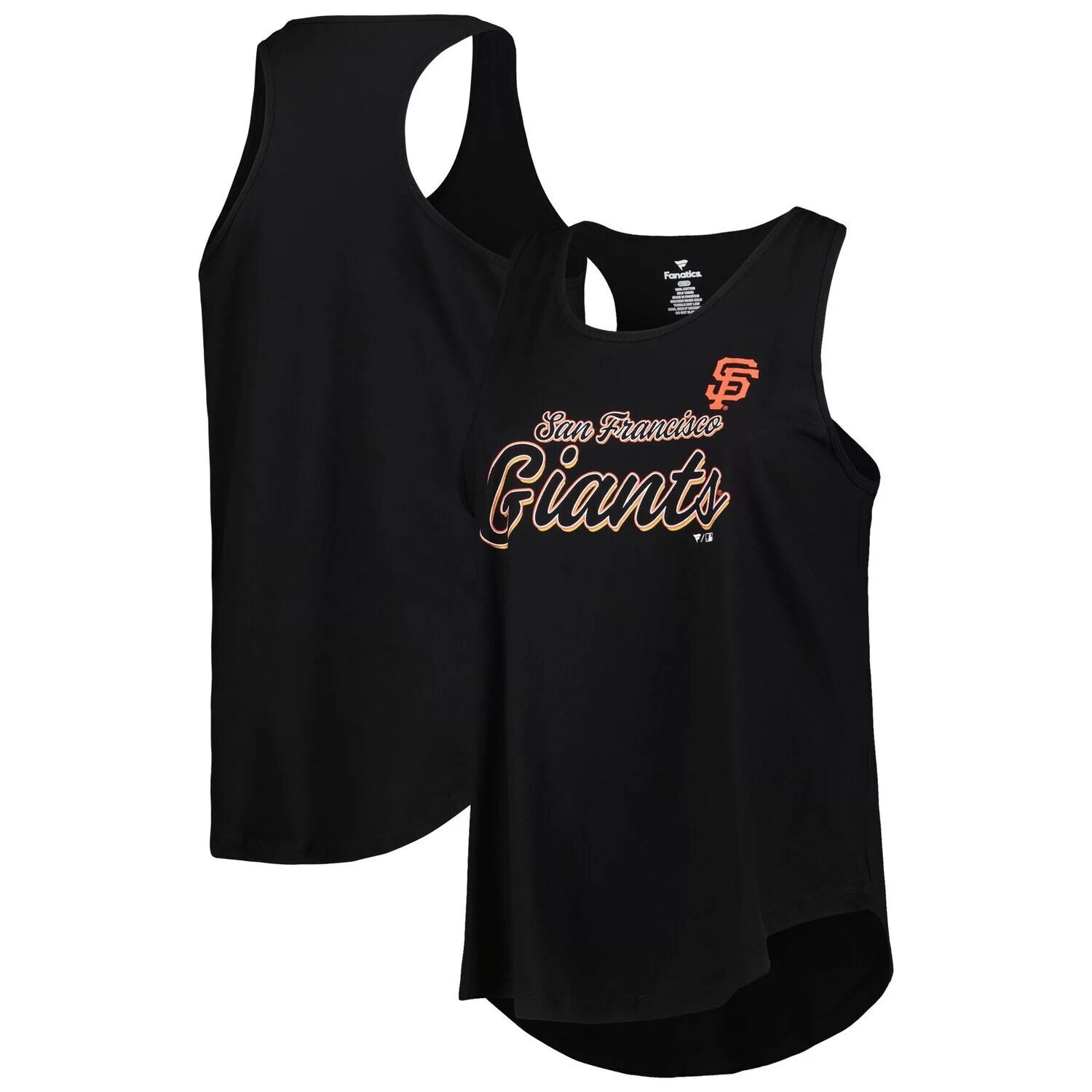 

Женская черная майка San Francisco Giants больших размеров с круглым вырезом и открытой спиной, Черный