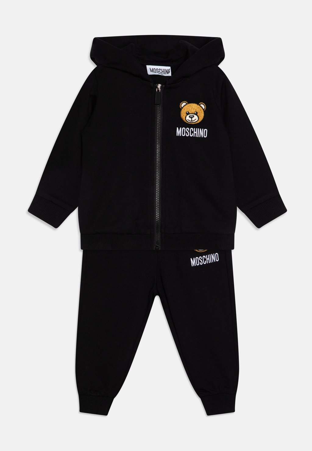 Брюки BABY HOODED TRACKSUIT UNISEX SET MOSCHINO, цвет black boys tracksuit clothes set kids hooded spring