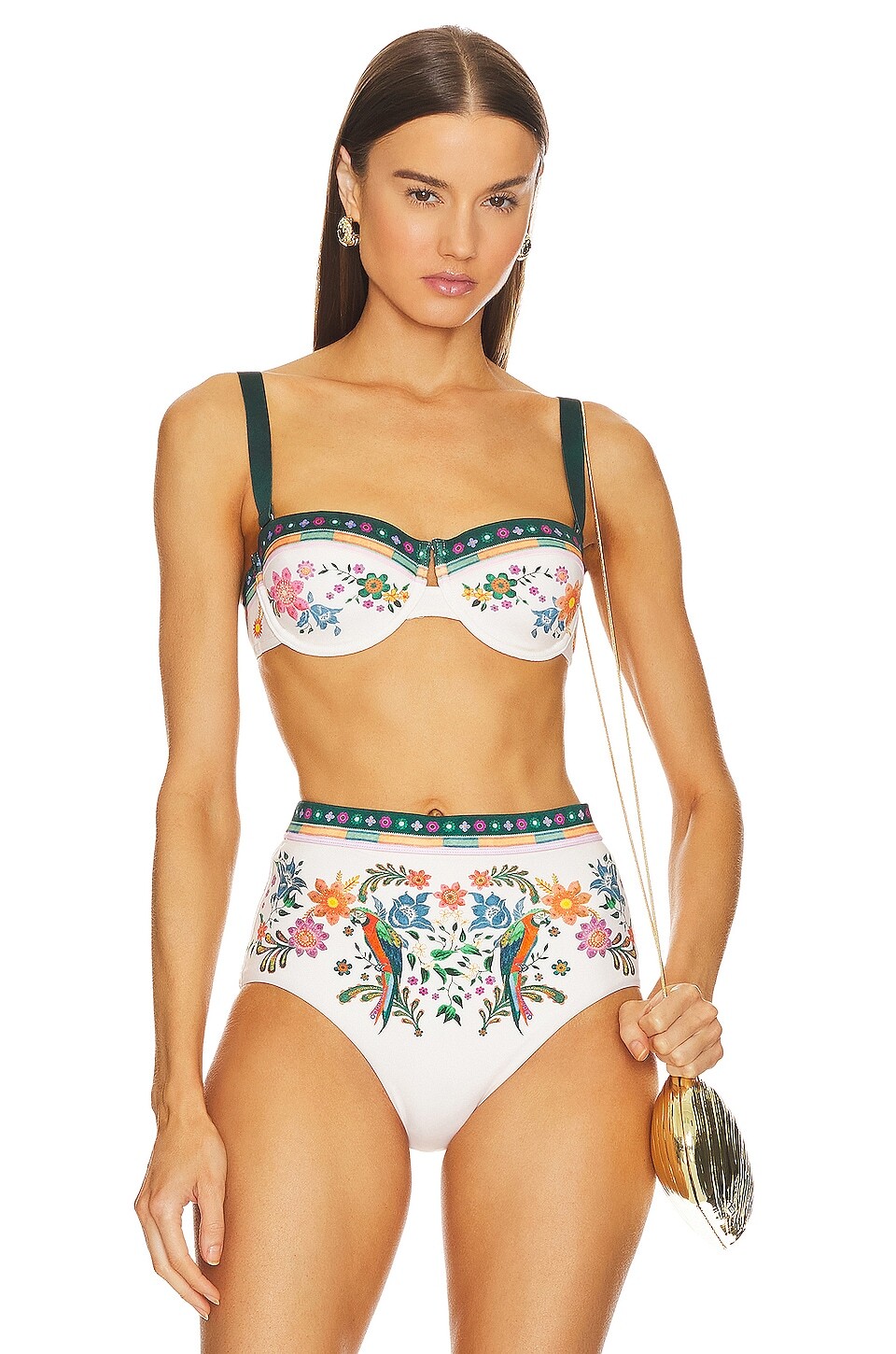 

Топ бикини Zimmermann Ginger Balconette, цвет Cream Multi