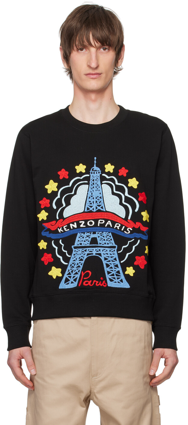 

Черный свитшот Paris Varsity Varsity Kenzo