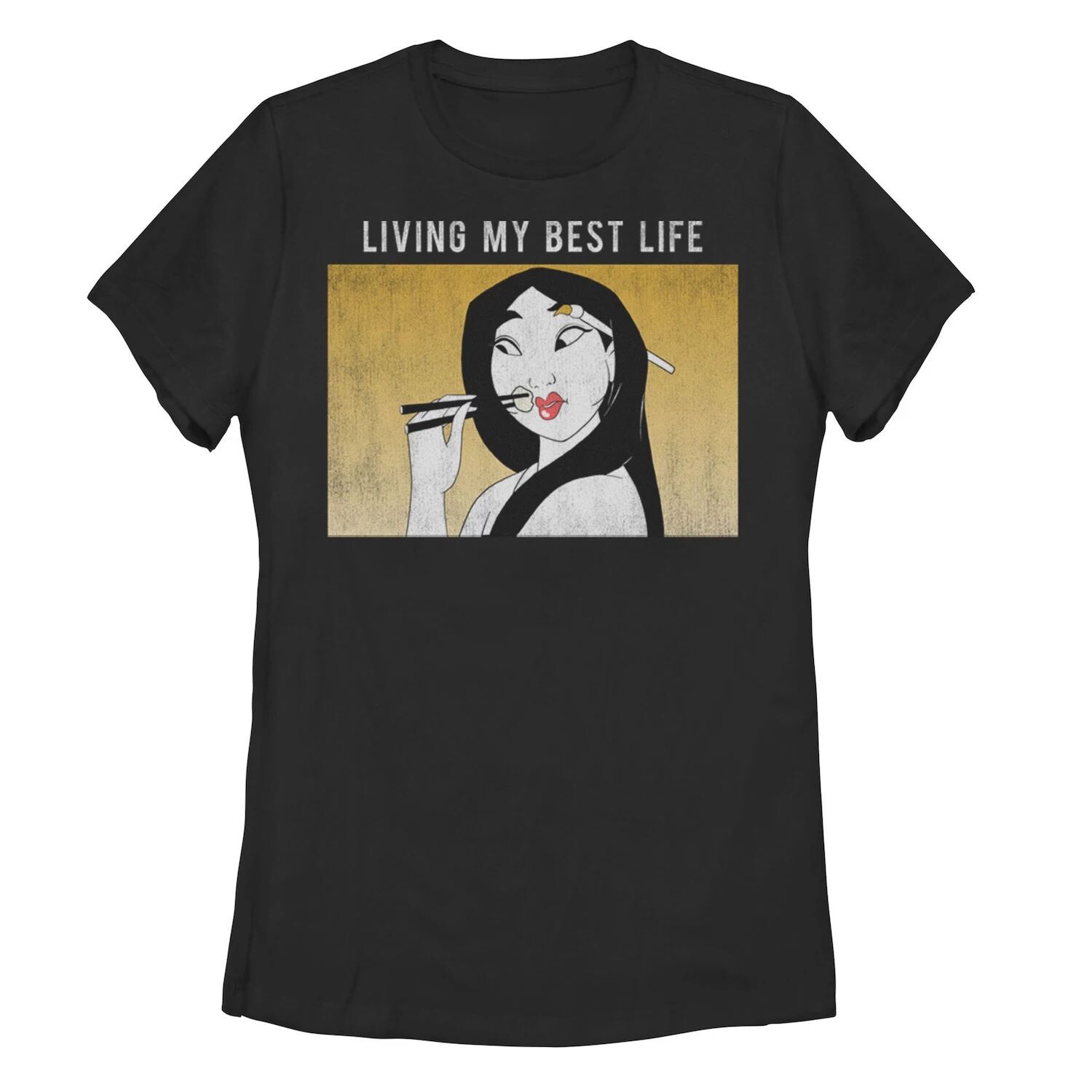 

Футболка с рисунком Disney Mulan Juniors Living My Best Life Licensed Character