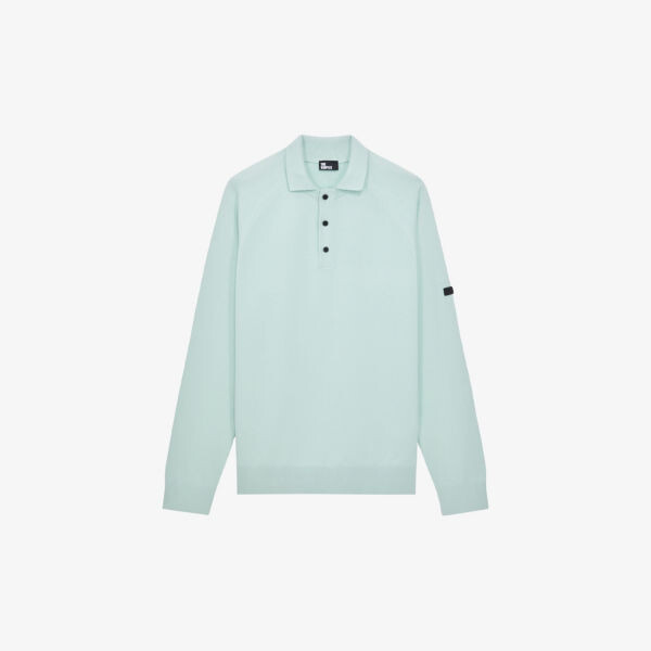 

Трикотажный джемпер на пуговицах с логотипом The Kooples, цвет ocean