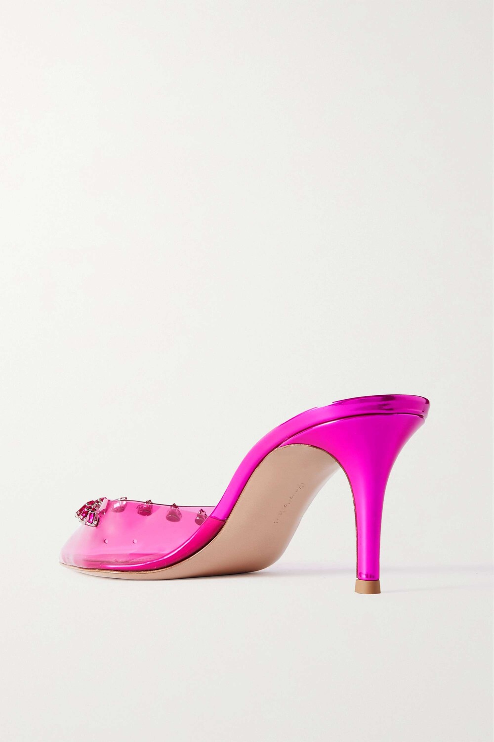 

GIANVITO ROSSI туфли-лодочки Bloom 70 из ПВХ с кристаллами, фуксия