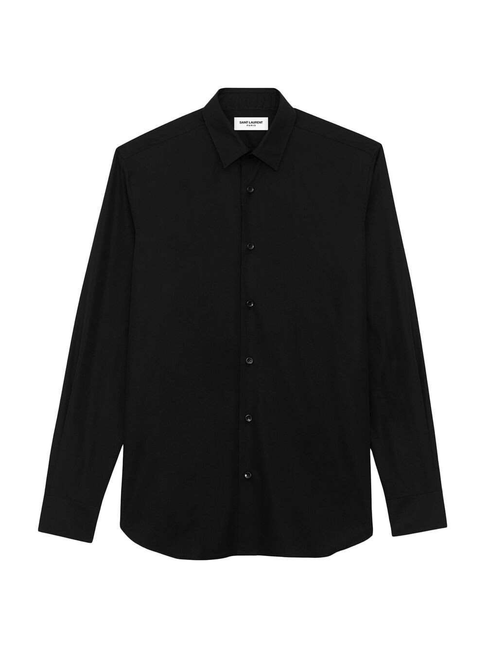

Рубашка из хлопкового поплина Saint Laurent, черный