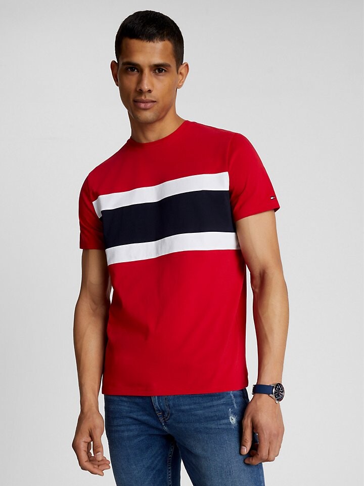 

Полосатая футболка с цветными блоками Tommy Hilfiger