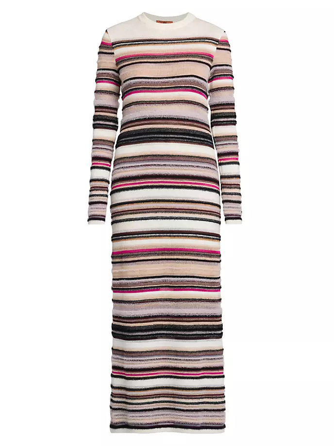 

Полосатое трикотажное платье макси Missoni, мультиколор