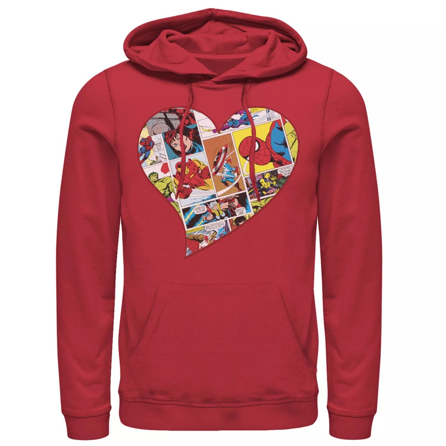 

Мужская толстовка с капюшоном Love Comic с вставками в форме сердца Marvel