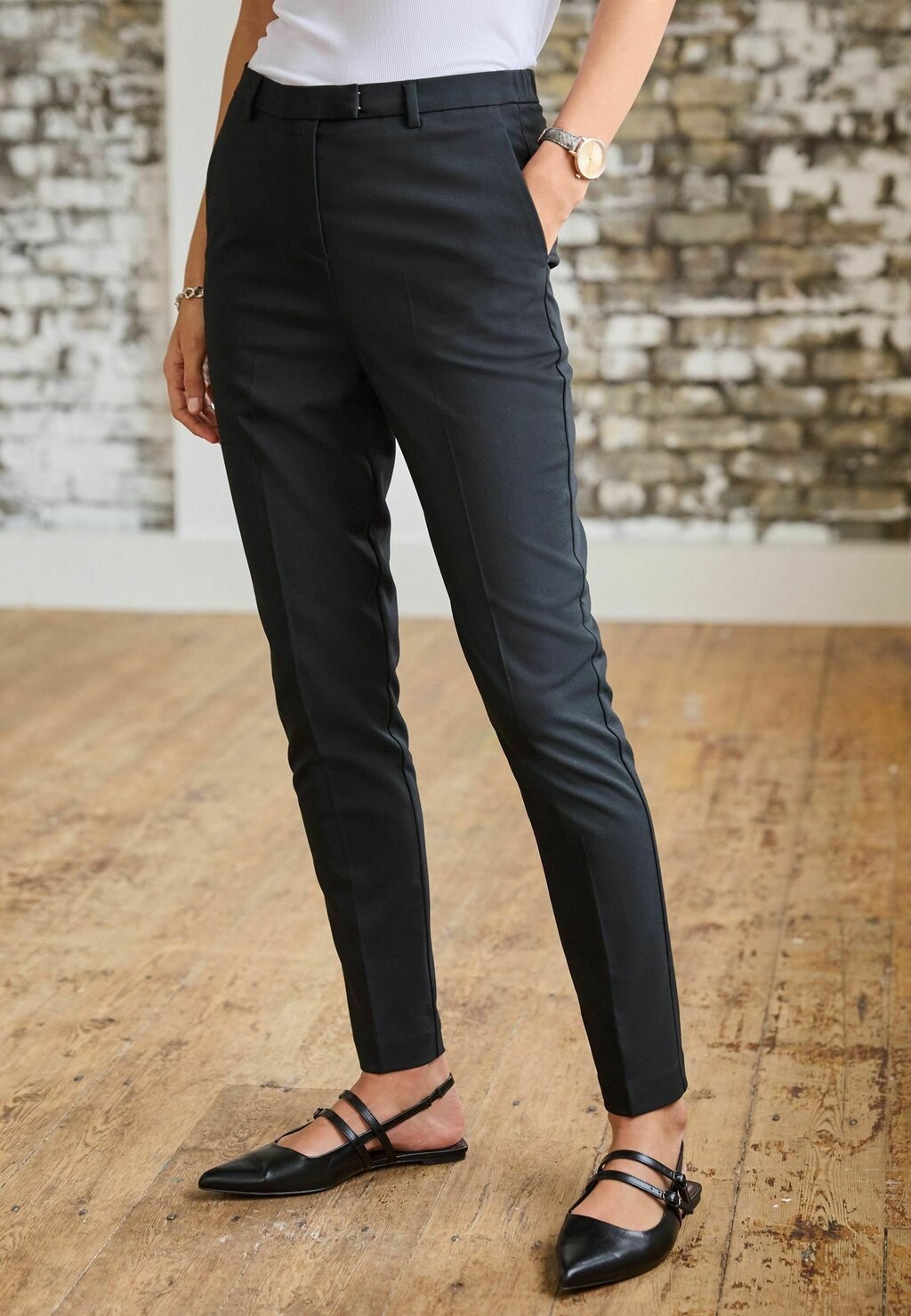 

Чиносы Tailored Stretch Petite. Next, черный