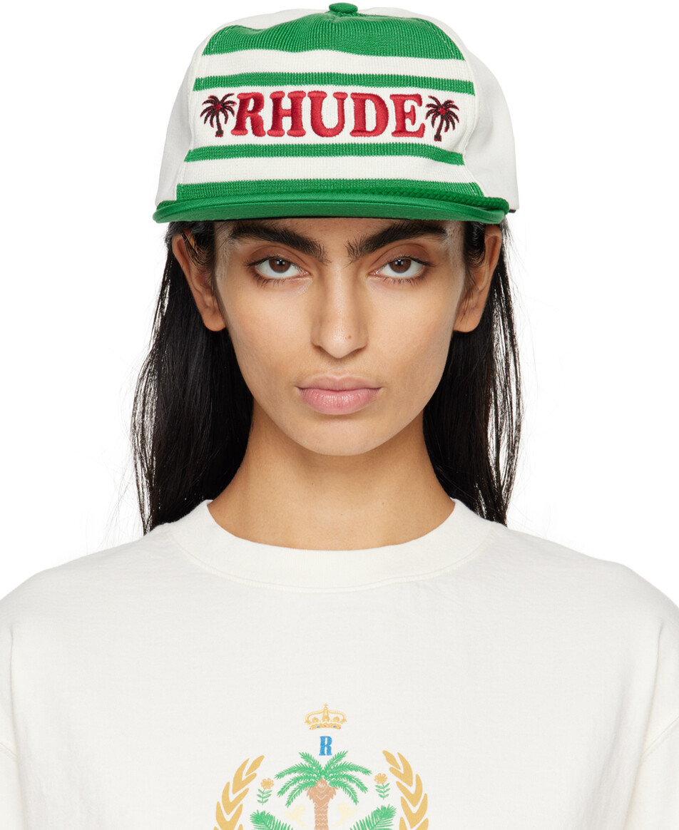 

Зеленая и кремовая кепка для пляжного спортивного клуба Rhude, цвет Green/Cream