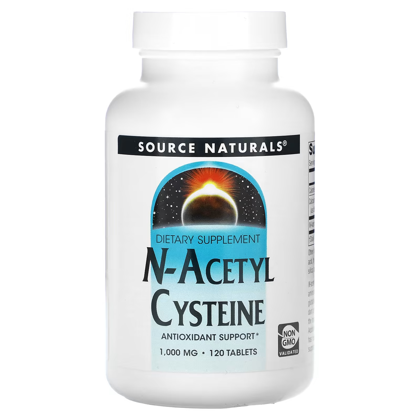 N-ацетилцистеин Source Naturals 1000 мг, 120 таблеток source naturals генистеин соевый комплекс 1000 мг 120 таблеток