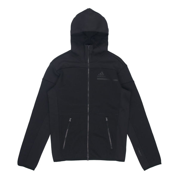 Куртка adidas Sports Stylish Zipper Hooded Jacket Black, черный куртка nike shield reflective zipper sports hooded jacket black bv4881 010 черный