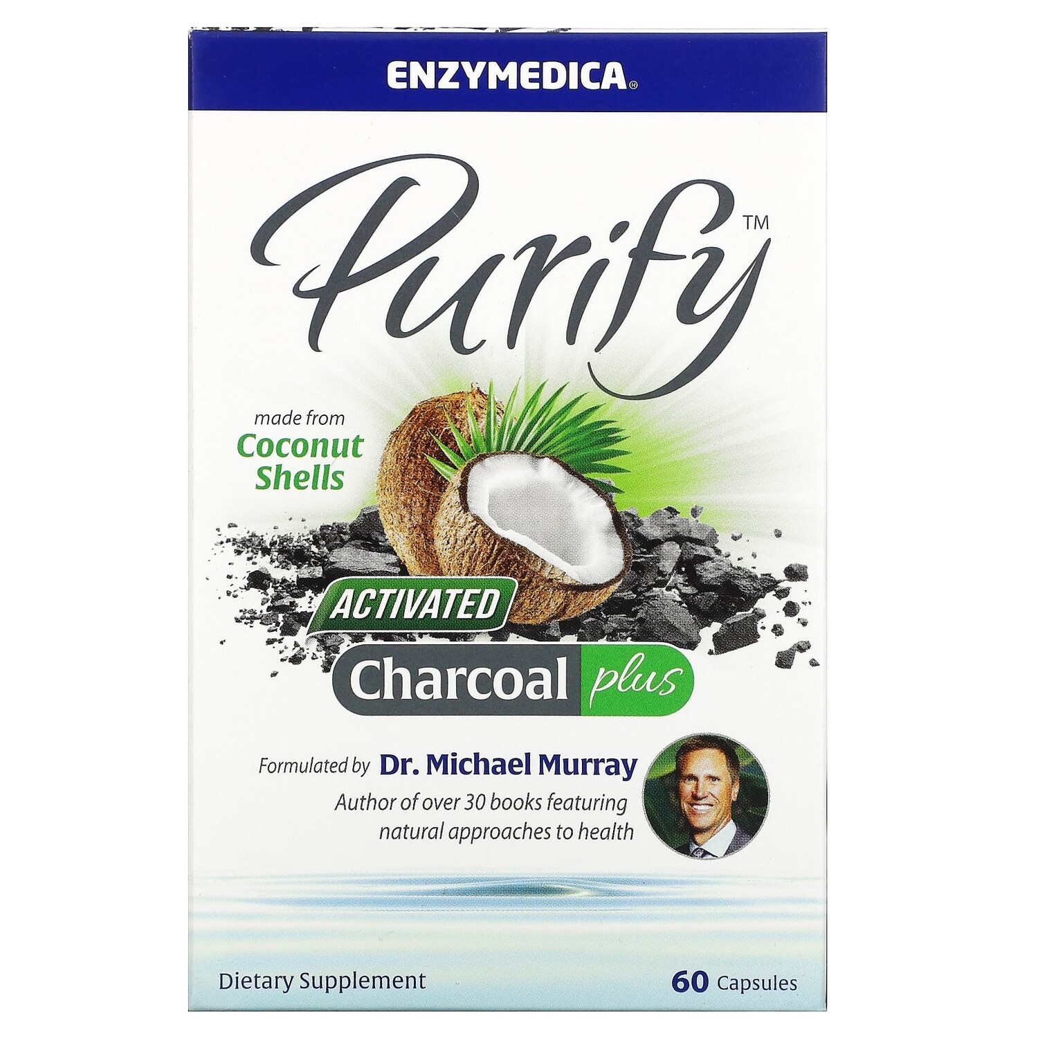 

Purify, активированный уголь, 60 капсул, Enzymedica