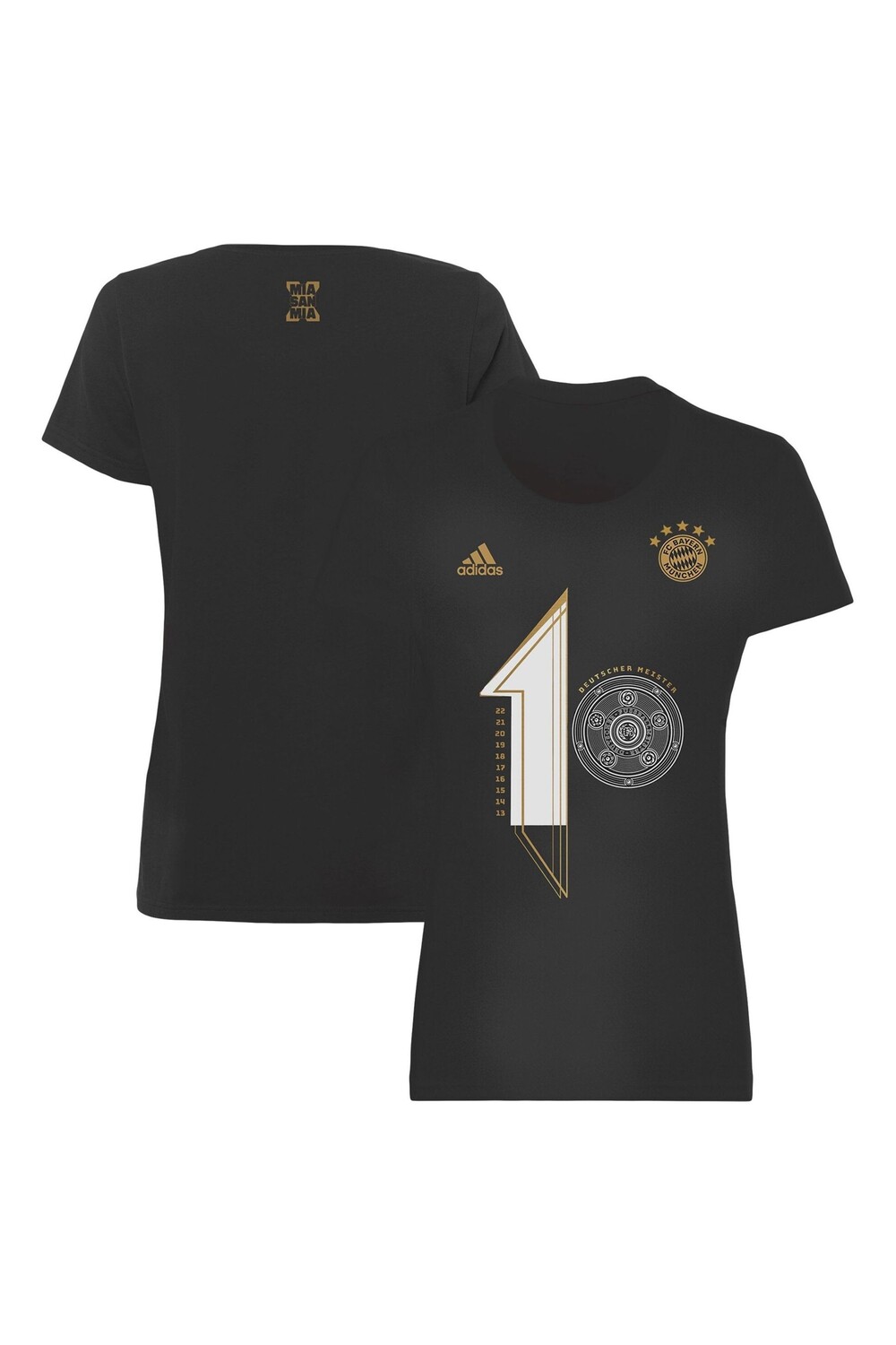 

Футболка Баварии 10-й чемпионат подряд adidas, черный