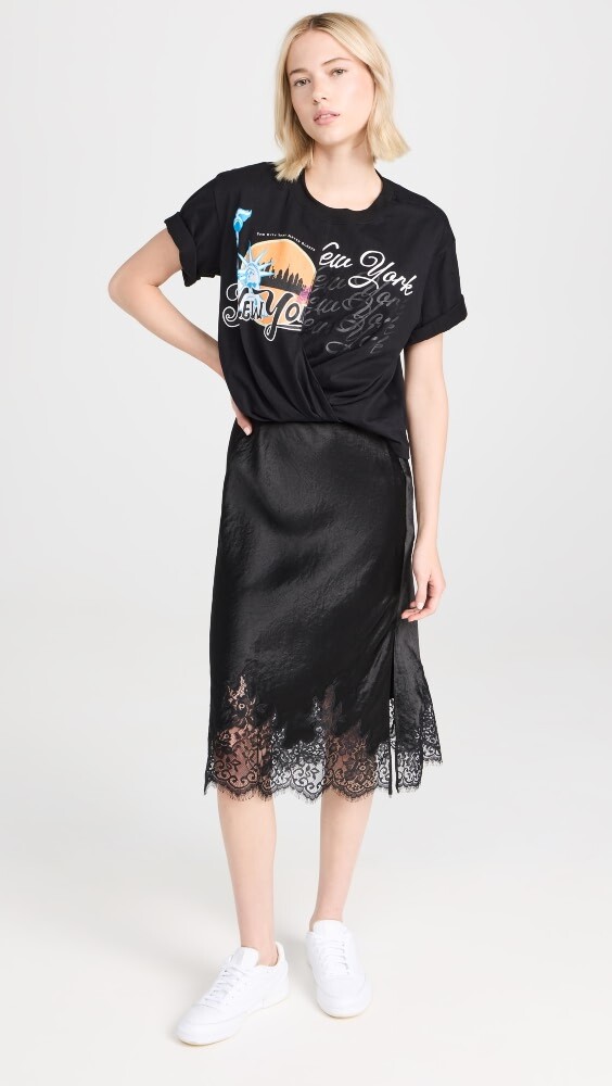 

Платье 3.1 Phillip Lim We Are Ny Twist T-Shirt Slip, черный