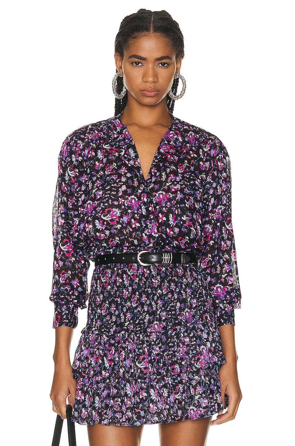 

Блузка Isabel Marant Etoile Mexika, цвет Midnight & Pink