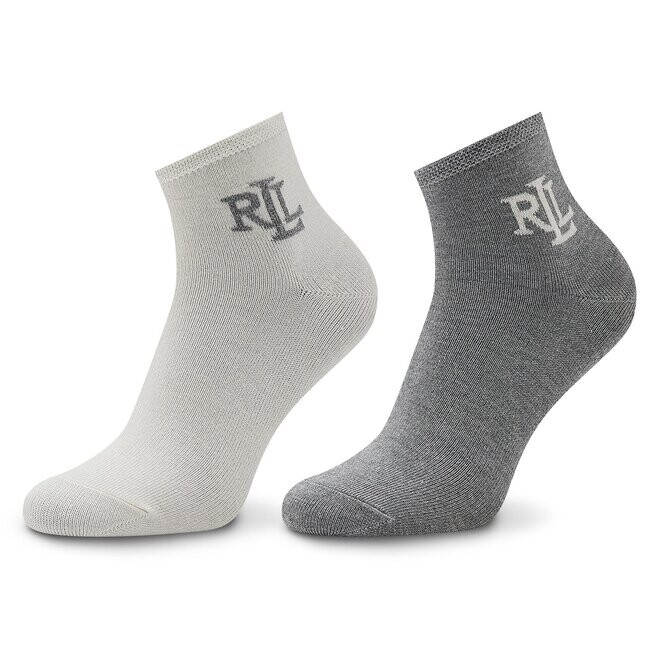 

Носки Lauren Ralph Lauren, 2 шт, бежевый/серый