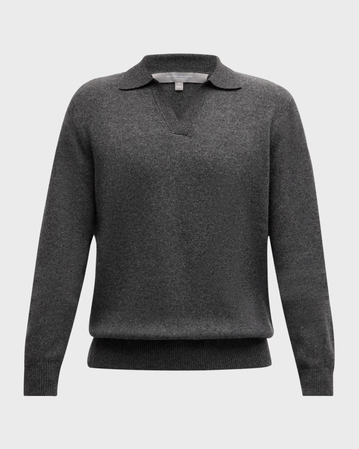 

Мужская рубашка поло с воротником Johnny Neiman Marcus, цвет Flannel Grey