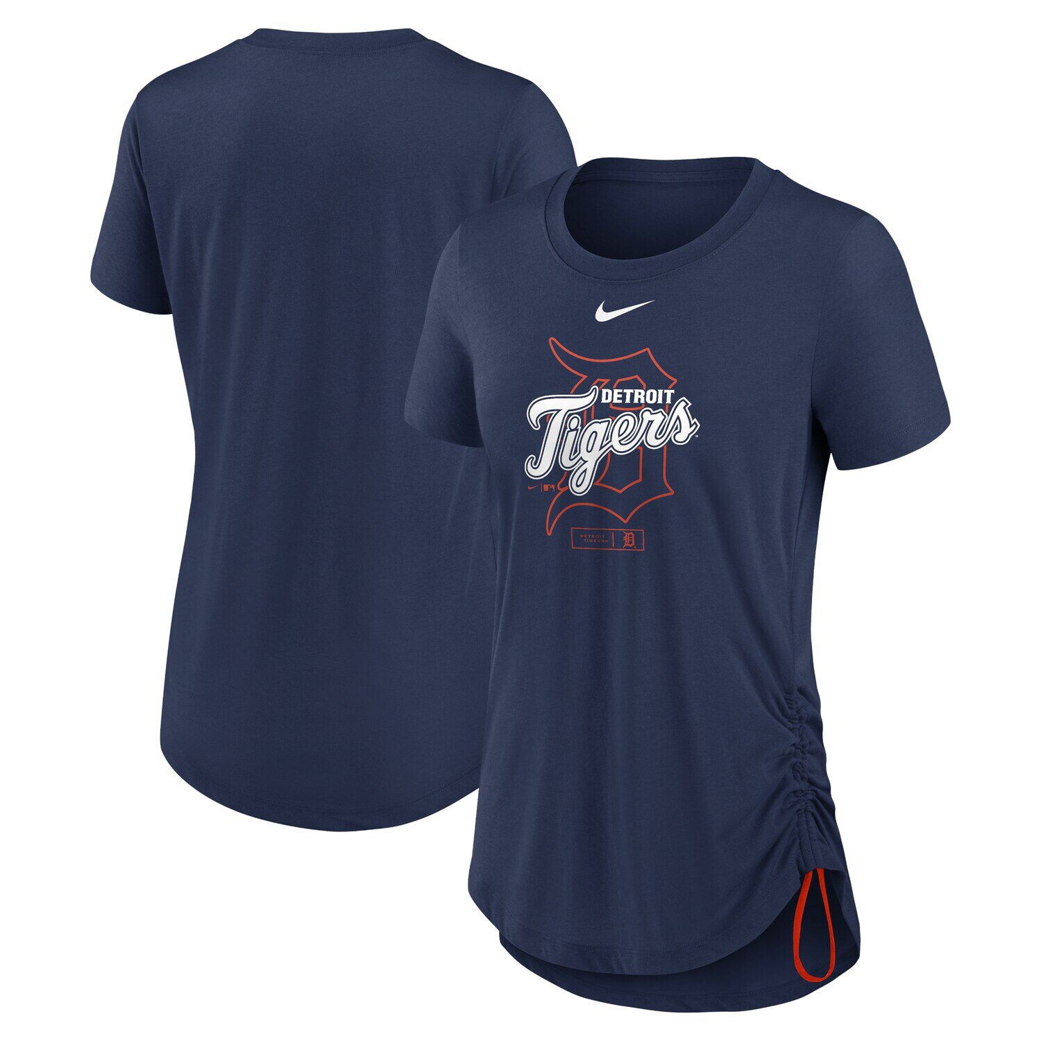 

Женская темно-синяя футболка Nike Detroit Tigers с боковой застежкой Fashion Tri-Blend Performance Nike, Синий
