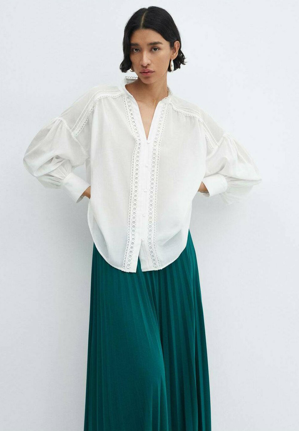 Блузка-рубашка MIRIAM-A Mango, цвет blanc